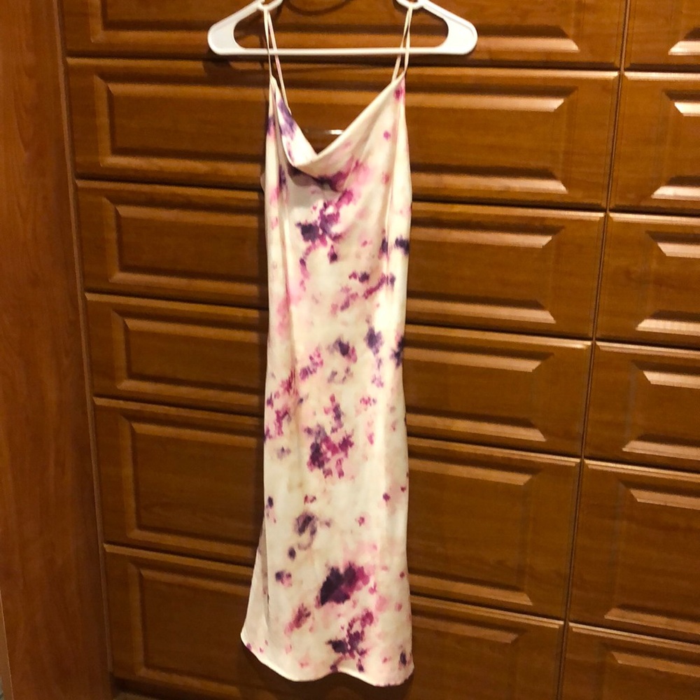 Silky tie dye slip dress Size XS
